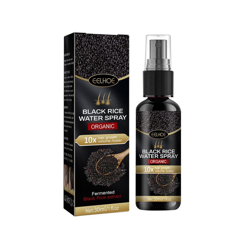 EELHOE Black Rice Hair Spray: Strengthens and nourishes hair, promotes thicker hair, moisturizes hair roots, and promotes hair growth.